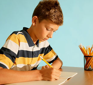 Boy Writing Notes