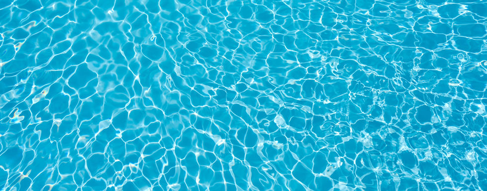 Side-by-side comparison of a green, algae-filled pool and a crystal clear blue pool.