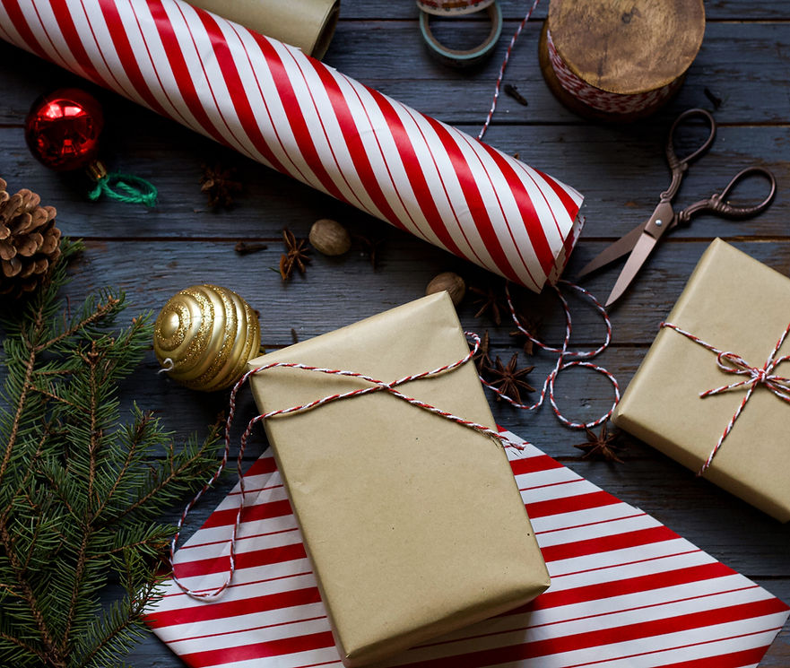 Emballage cadeau de Noël