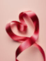 red ribbon heart shape