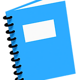 Caderno espiral azul