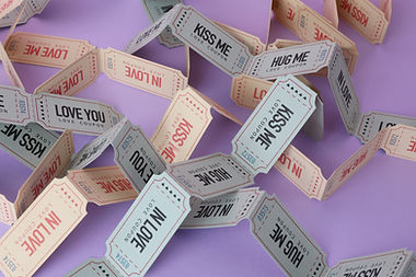 Liebes-Coupon-Tickets