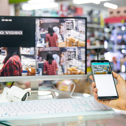 press phone watch CCTV