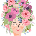 Illustration de la coiffe florale