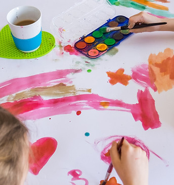 Children Painting Together