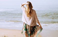 Frau am Strand