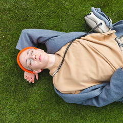 napping on the grass