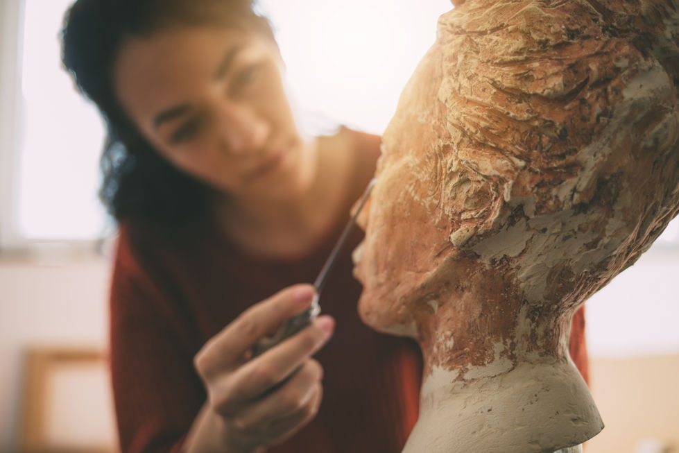 Artist Working in Atelier