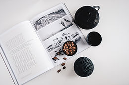 A book and Coffee