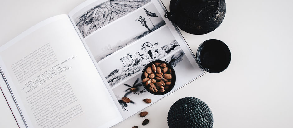 A book and Coffee