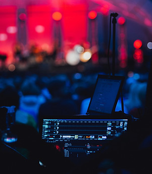 Sound engineer at work