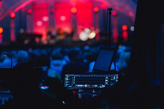 Sound engineer at work