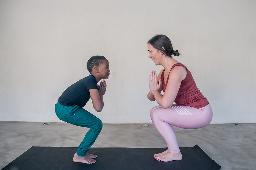 Adult and child yoga