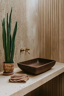 Lavabo minimalista para baño