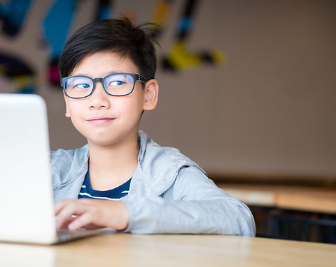 Schoolboy Using Tablet