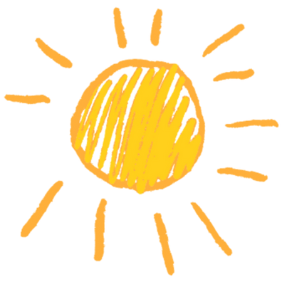 黄色い太陽のイラスト