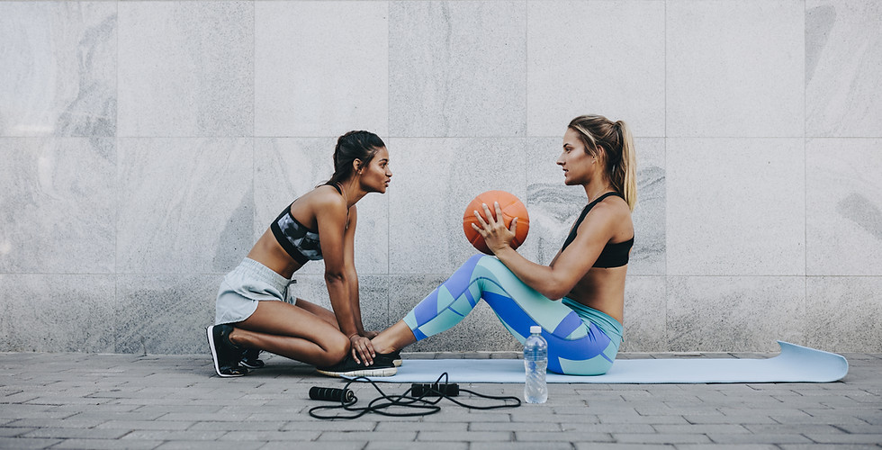 Women Training Outdoors