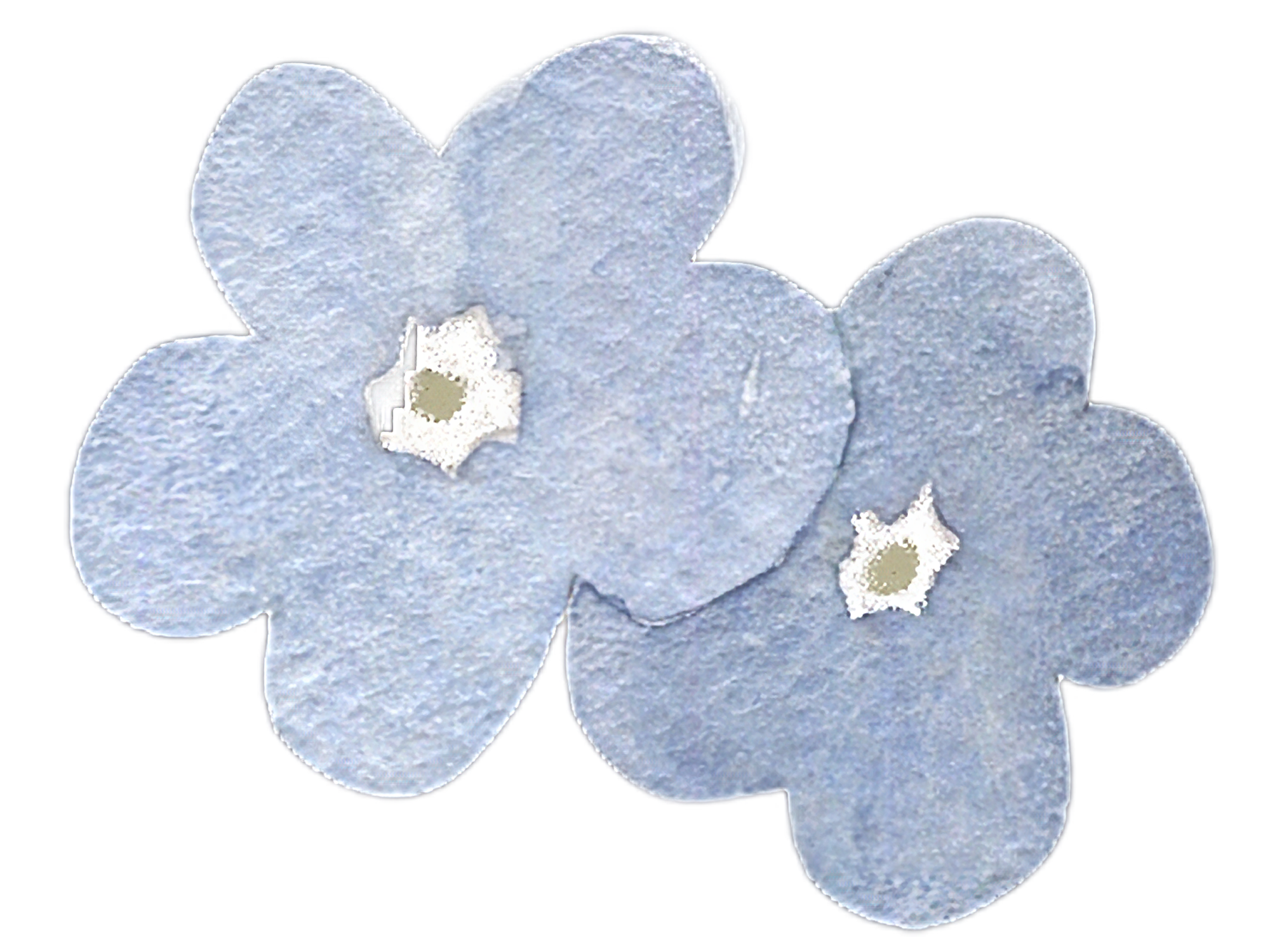 青い花のイラスト