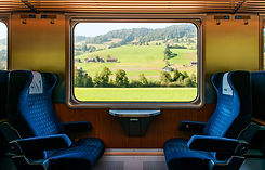 Train window view