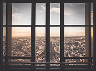 Vista urbana da janela