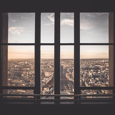 Vista urbana da janela