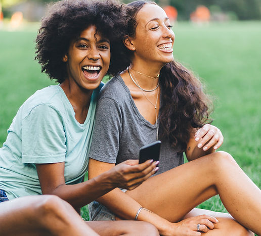 Friends Laughing Outdoors