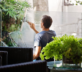 Man Cleaning Windows