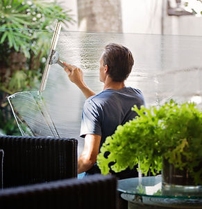 Man Cleaning Windows