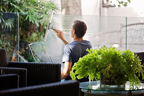 Man Cleaning Windows