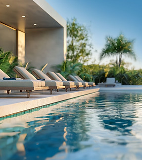 Modern Poolside View