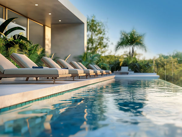 Modern Poolside View