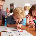 Children learning in kindergarden