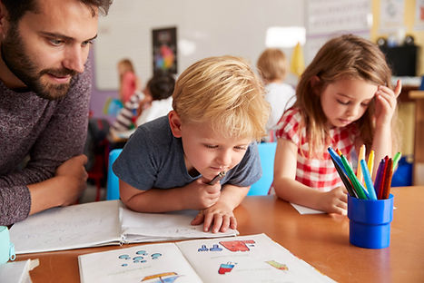 Children learning in kindergarden