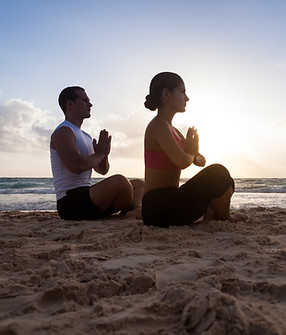 Meditating on the Beach