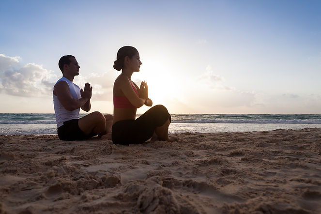 Meditating on the Beach