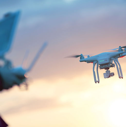 Drone Flying Outdoors