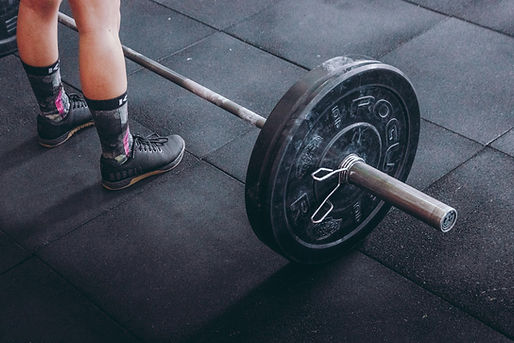 Barbell On Gym Floor