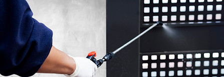 Reinigen met waterpomp