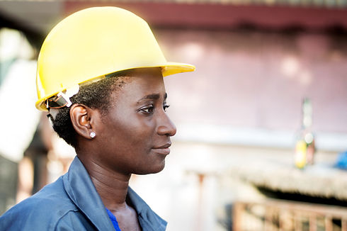 Woman with Safety Helmet