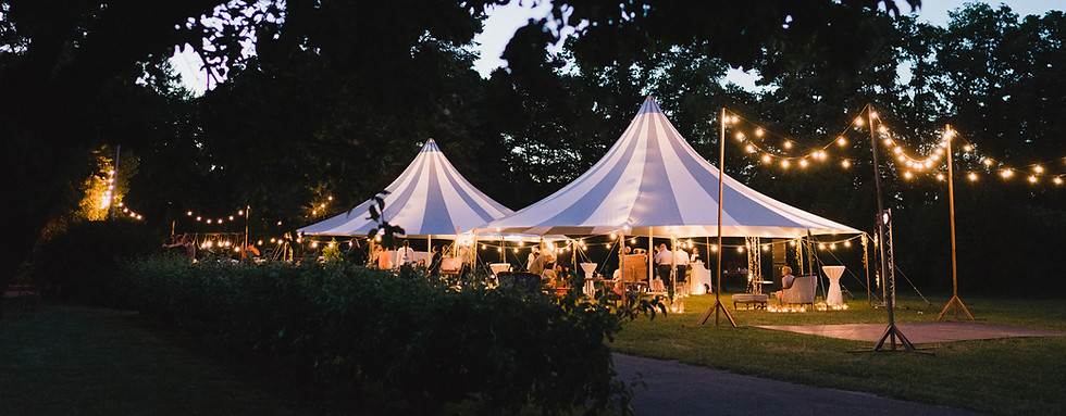 Outdoor Event Tent. The Flame Catering.