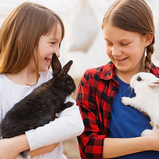 the real farmhers kids with bunnies