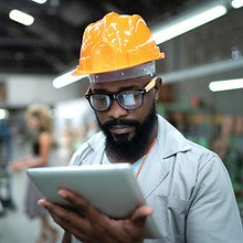 Engineer on Tablet