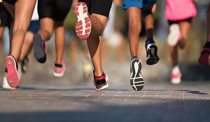 Running Feet Closeup