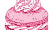 Pink Macaron Illustration