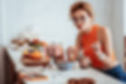 Female food blogger