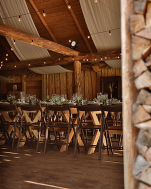 Rustic indoor wedding venue