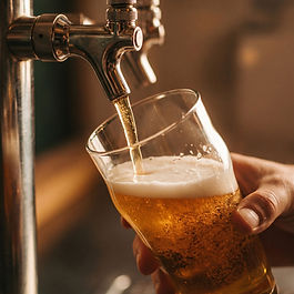 draft beer being poured