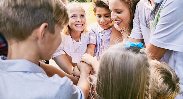 Children Heaping Hands