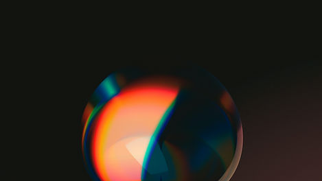 カラフルな球体の抽象画