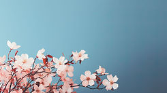 ピンクの花の枝